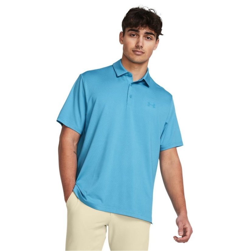 Under Armour Men's Stripe Short-Sleeve Performance Polo Shirt Blue