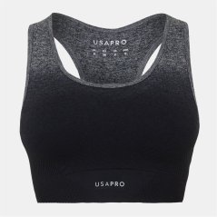 USA Pro Seamless Ombre Sports Bra Black/Grey