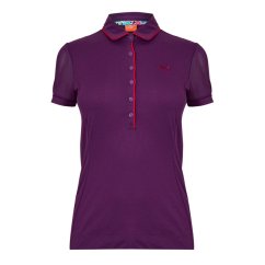 Puma (14) Golf Novely Sleeve Polo Womens Purple