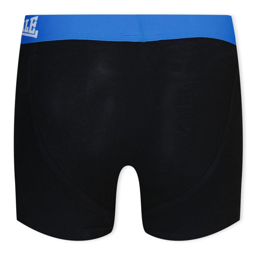 Lonsdale 2 Pack Trunk Shorts Junior Boys Black/Brt Blue