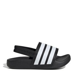adidas Adilette Estrap Slides Infants Black/White
