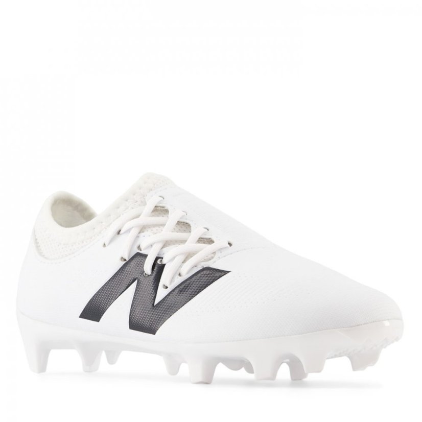 New Balance Furon V7+ Dispatch Firm Ground Football Boots Juniors White/Black