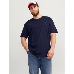 Jack and Jones Paulos T-Shirt Plus Size Mens Navy Blazer