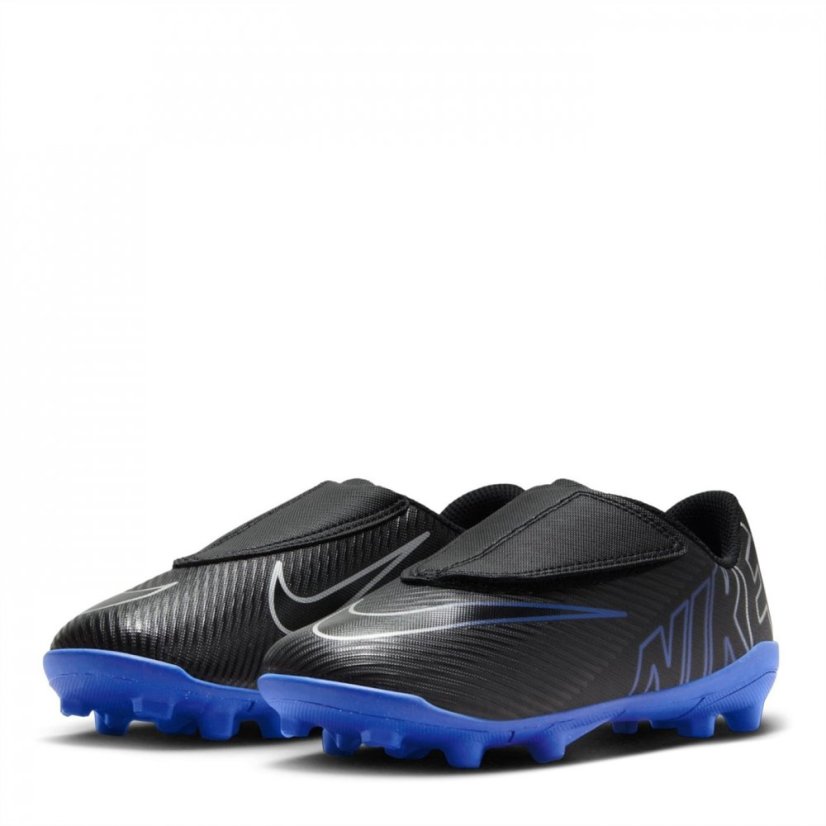 Nike Mercurial Vapor Club Childrens Firm Ground Football Boots Black/Chrome