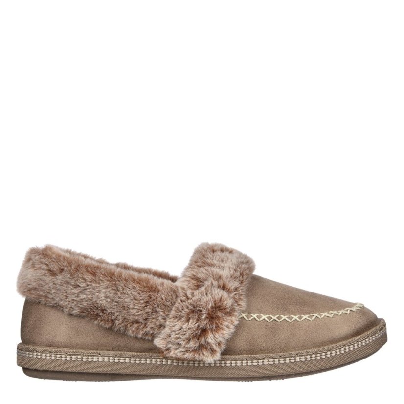 Skechers Women's Cozy CampF Full Fit Slippers Taupe
