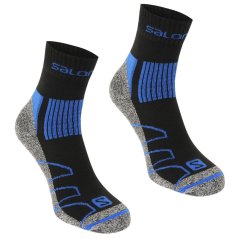 Salomon Merino Low 2 Pack Walking Socks Mens Black/Blue