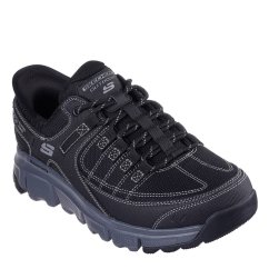 Skechers Overlay Slip-Ins Sneaker W Memory F Slip On Runners Mens Black/Charcoal