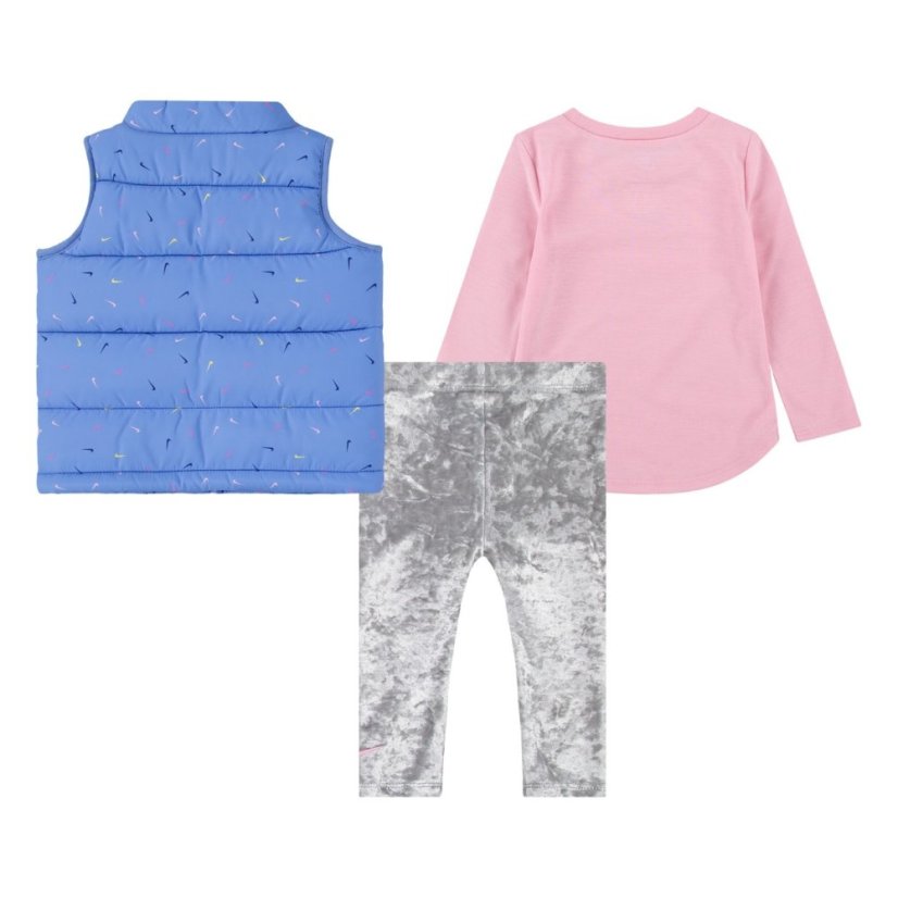 Nike Kids' 3 Pc Swooshfetti Vest Set Smoke Grey