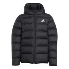 adidas Unisex Kids Synthetic Down Water-Repellent CLIMAWARM Puffer Jacket Triple Black