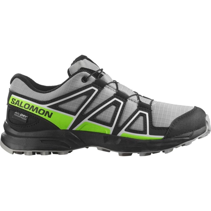 Salomon Speedcross Waterproof Trail Running Shoes Junior Alloy/Green