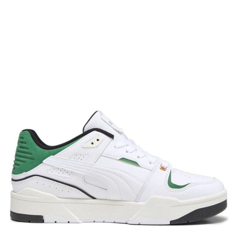 Puma Slipstream Bball Low-Top Trainers Mens White/Green