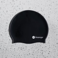 Slazenger Adults Silicone Swim Cap Black