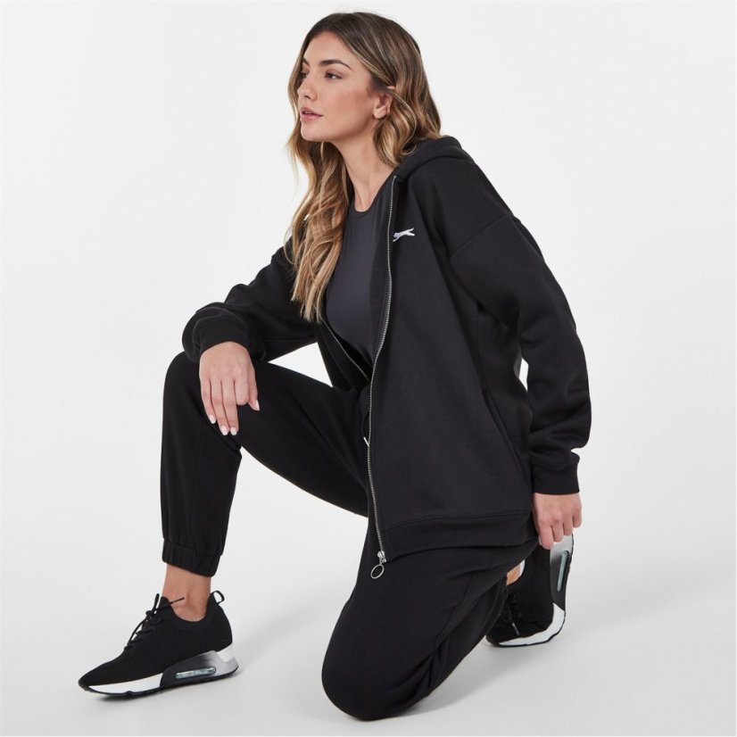 Slazenger Full Zip Hoodie Womens Black