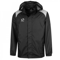 Sondico Mens Rain Jacket Waterproof Long Sleeve Hooded Rain Anorak Black
