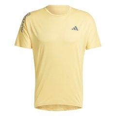 adidas Men's Adizero Short-Sleeve Performance Gym Top Yellow