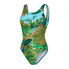 Speedo Women's Digi One Piece Swimsuit Green/Blue