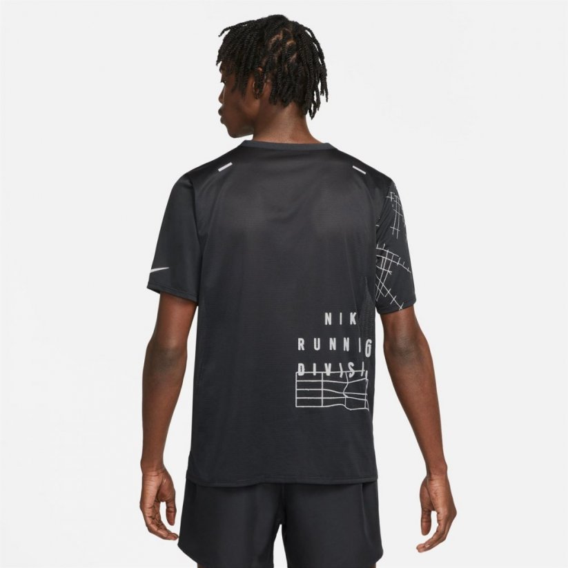 Nike Dri-FIT Run Division Rise 365 Men's Flash Short-Sleeve Running Top Black/Silver
