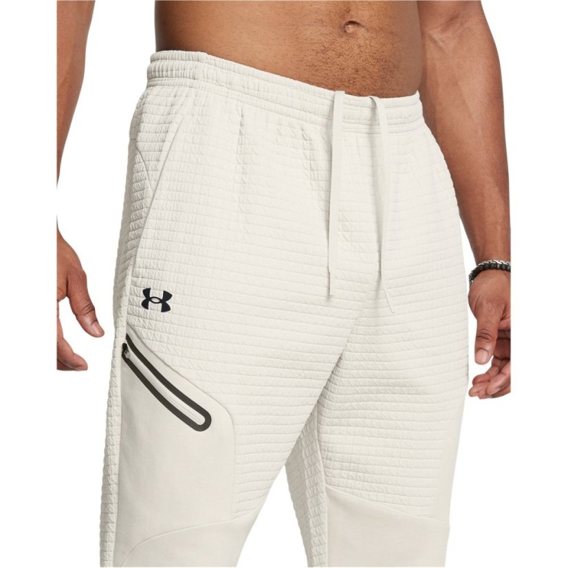 Under Armour Men's Unstoppable Closed Hem Fleece Joggers White