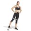adidas Train Essentials 3-Stripes High Waisted Three Quarter Leggings Black