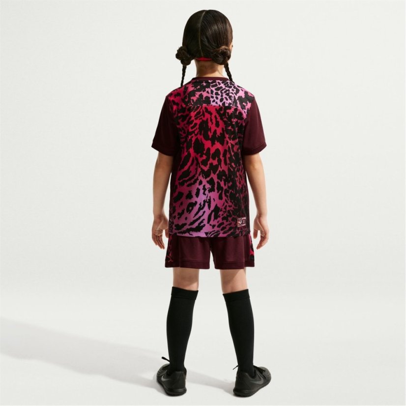 Nike Kids' Football Shorts Burgundy Print