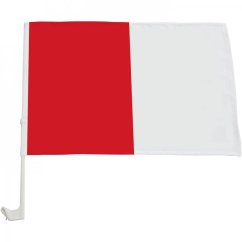 Official Car Flag Red/White