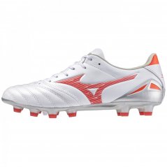 Mizuno Morelia Neo IV Pro Firm Ground Football Boots White/Radiant R
