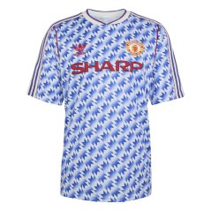 adidas Mens Manchester United x adidas Bringback 90/92 Away Kit Blue/White