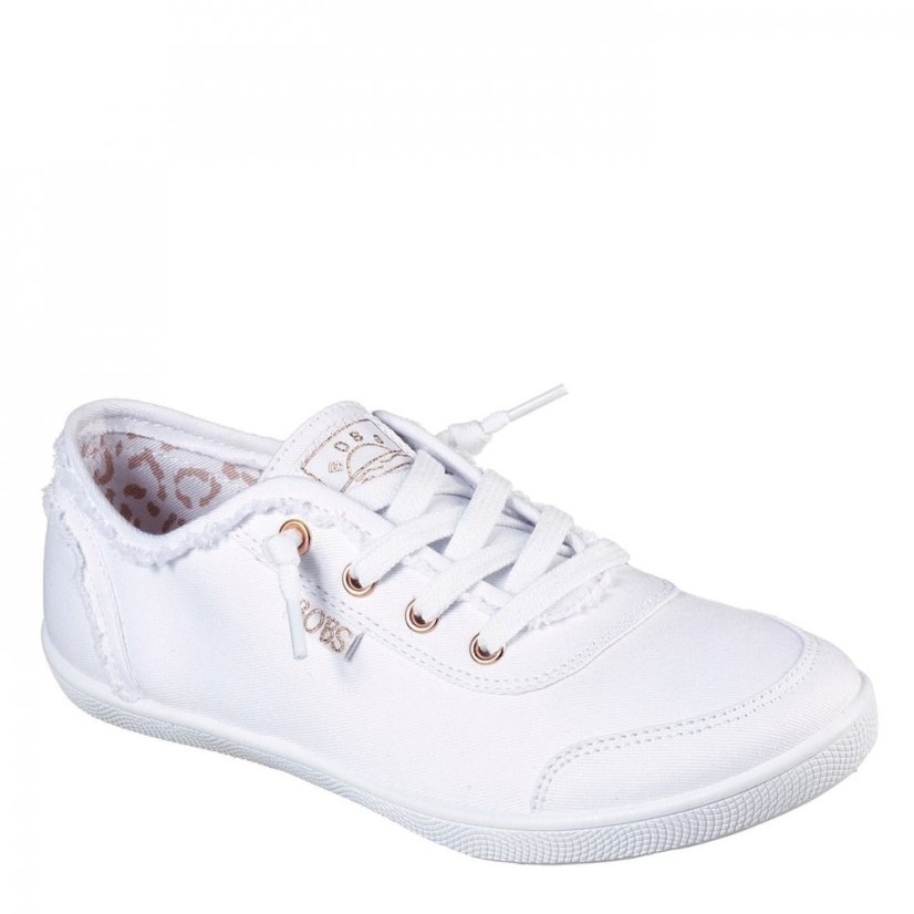 Skechers Bobs B Cute Canvas Trainers Womens White