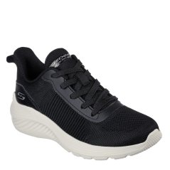 Skechers Bobs Squad Waves Low-Top Trainers Womens Black