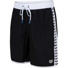 Arena Icons Unisex Bermuda Team Stripe Black White