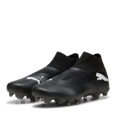Puma Future 7 Match+ Laceless Firm Ground Football Boots Black/White