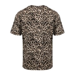 Miso Women's Leopard All Over Print Regular Fit T-Shirt Leopard