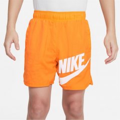 Nike Sportswear Big Kids' Woven Shorts Junior Boys Orange/White