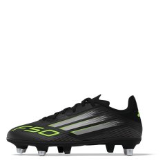 adidas F50 League Juniors Soft Ground Football Boots Black/Lemon