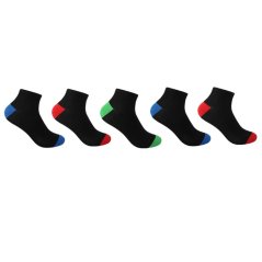 Slazenger 5 Pack Trainer Socks Mens Bright Asst