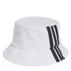 adidas 3 Stripes Bucket Hat White/Black
