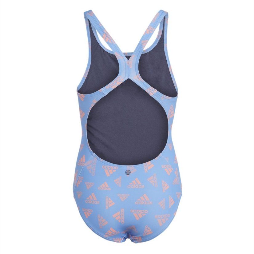 adidas Logo Swimsuit Juniors blue/corl/blue