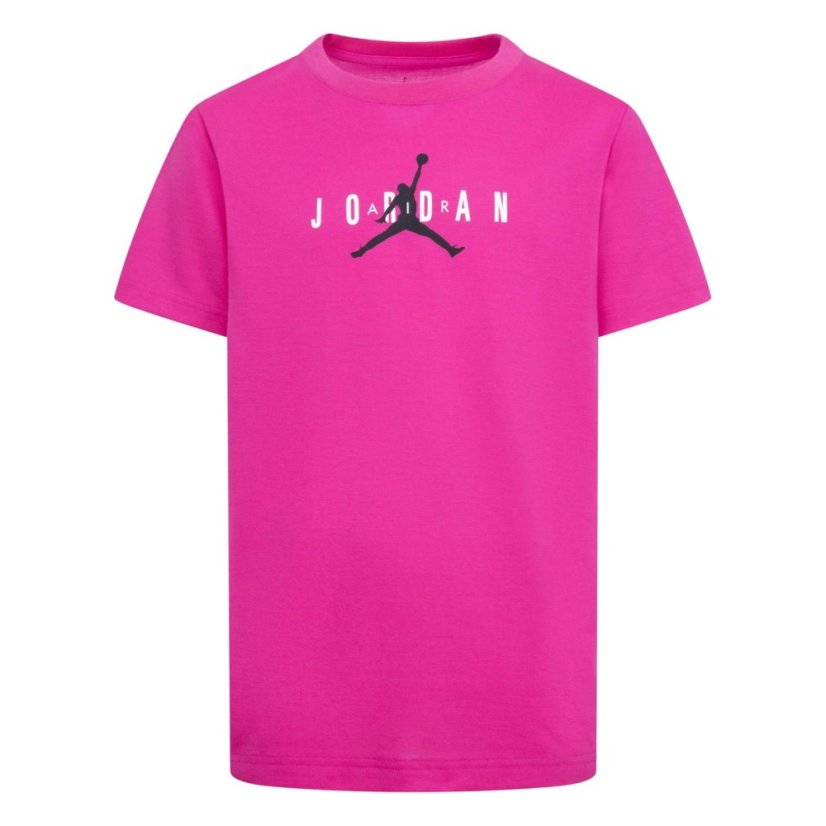 Air Jordan Air Longline Graphic T Shirt Junior Boys Laser Fuschia