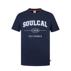 SoulCal Graphic Print T-Shirt Men’s Navy FLK