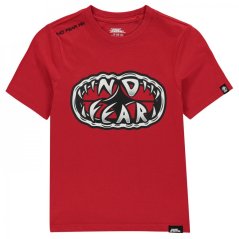 No Fear Core Graphic T Shirt Junior Red/Teeth