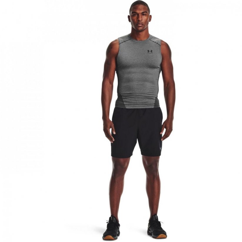 Under Armour Heat Gear Compression Sleeveless Tee Carbon Heather