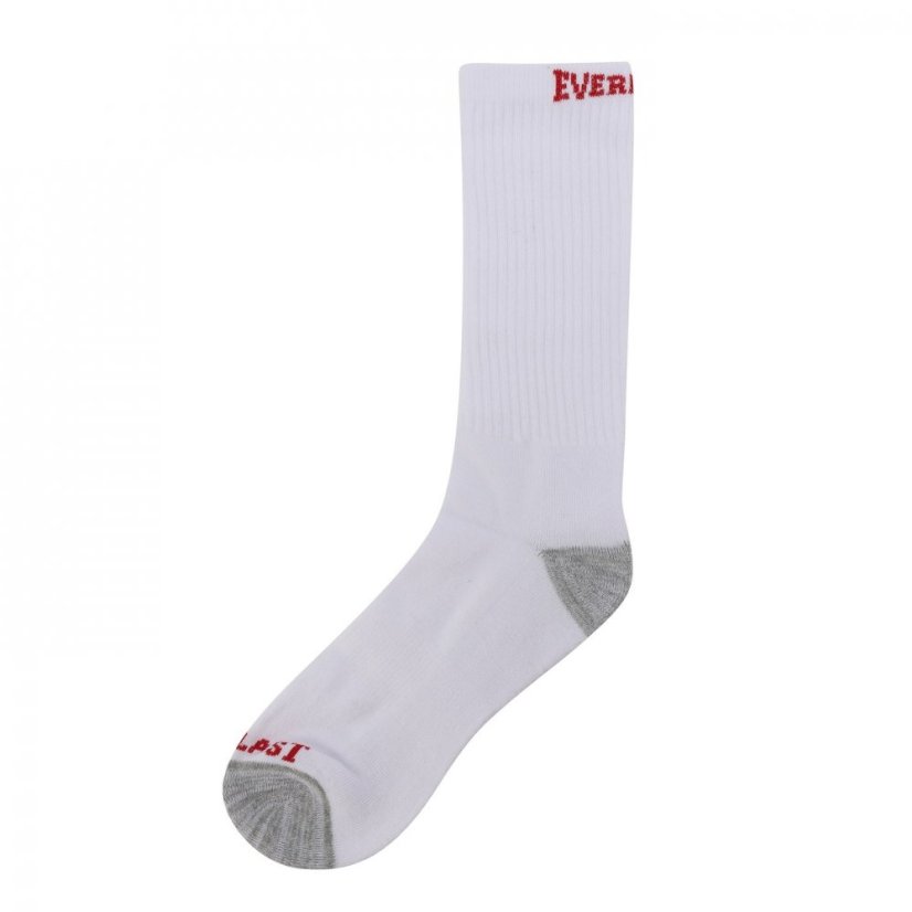 Everlast 6pk Crew Sock Mens White Hung