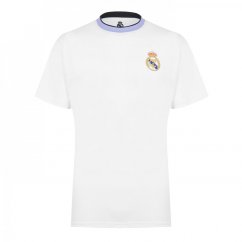 Team Real Madrid Poly T Shirt Juniors 2022 2023 White
