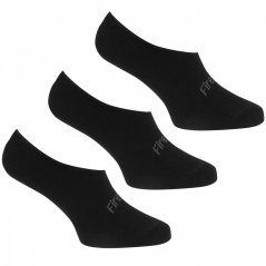 Firetrap 3 Pack Invisible Socks Ladies Black