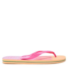 Havaianas Men's Brasil Fresh Black Flip Flops Peach