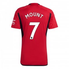 adidas Manchester United Home Mason Mount Shirt 2023 2024 Adults Team Red