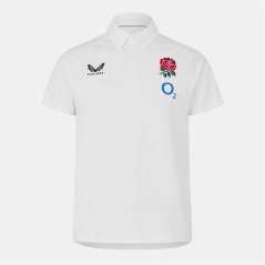 Castore England Rugby Polo Shirt 2025 Mens White