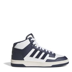 adidas Rapid Court Mid High-Top Trainers Mens Black/White