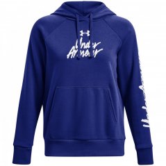 Under Armour Armour Ua Rival Fleece Graphic Hdy Hoody Womens Royal/White