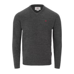 Lee Cooper Long sleeve V Neck Jumper Charcoal